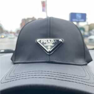 Prada Black Logo Cap